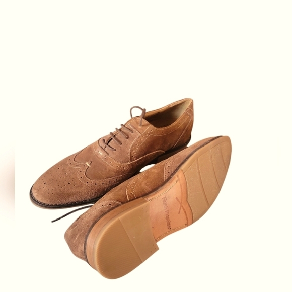 Hush Puppies Men's Tan Brogue Oxford Lace Up Suede Shoes Size 9 - Picture 7 of 8